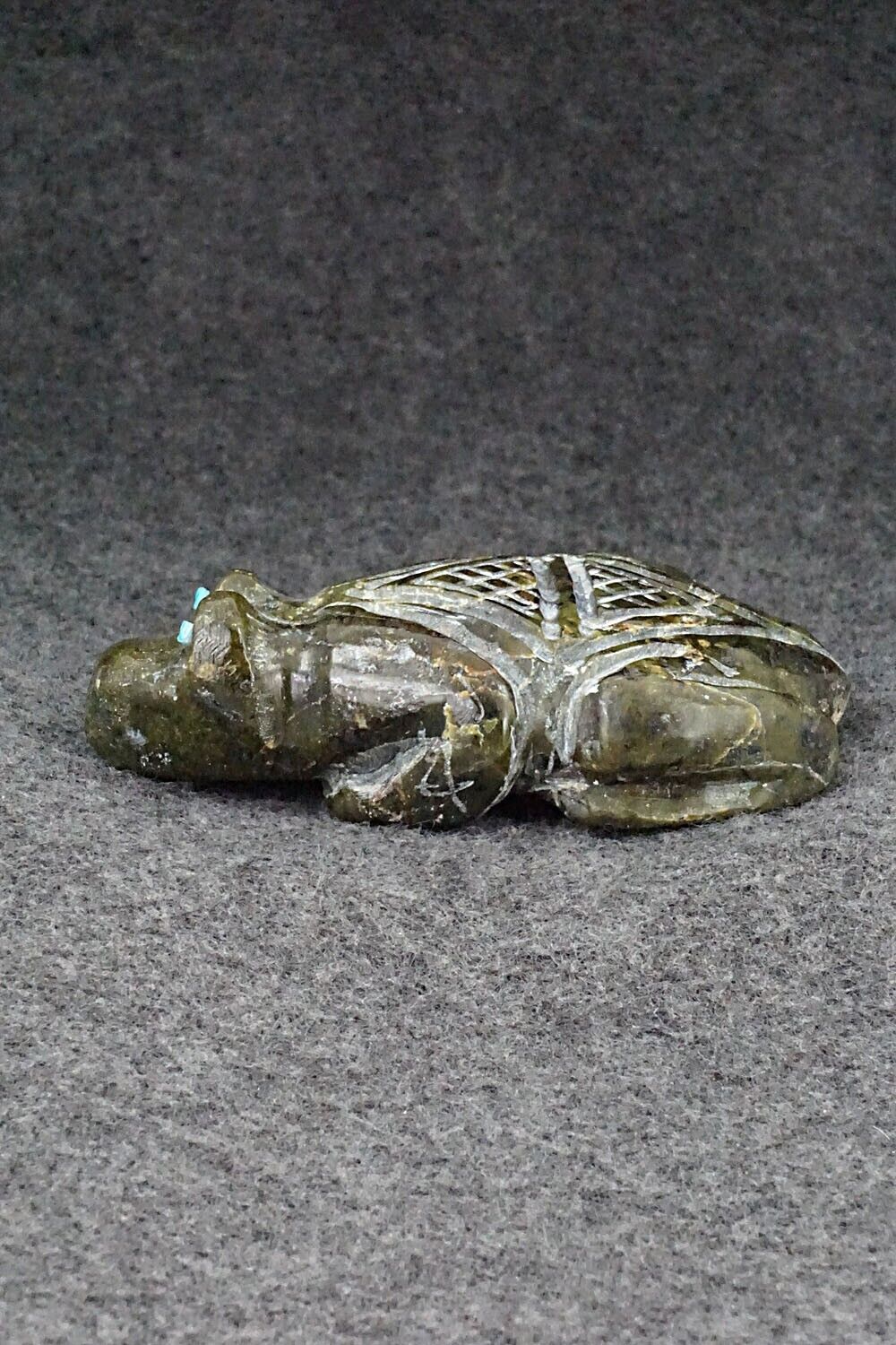 Frog Zuni Fetish Carving - Jerrold Lahaleon