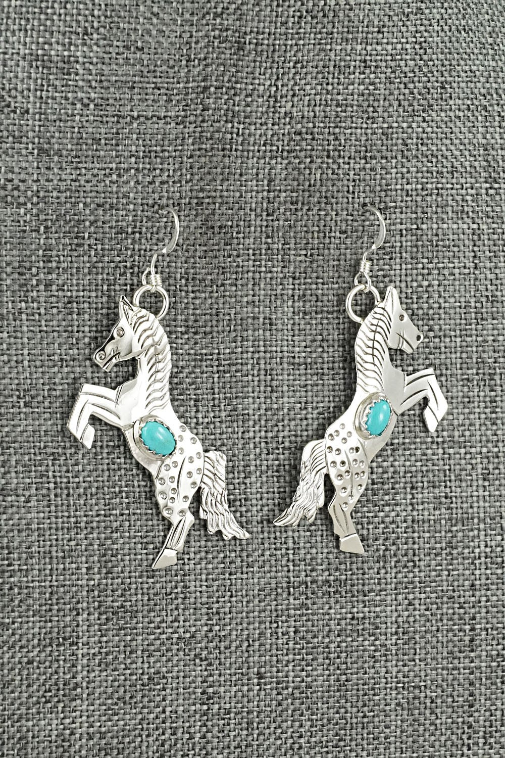 Turquoise & Sterling Silver Earrings - Louise Yazzie