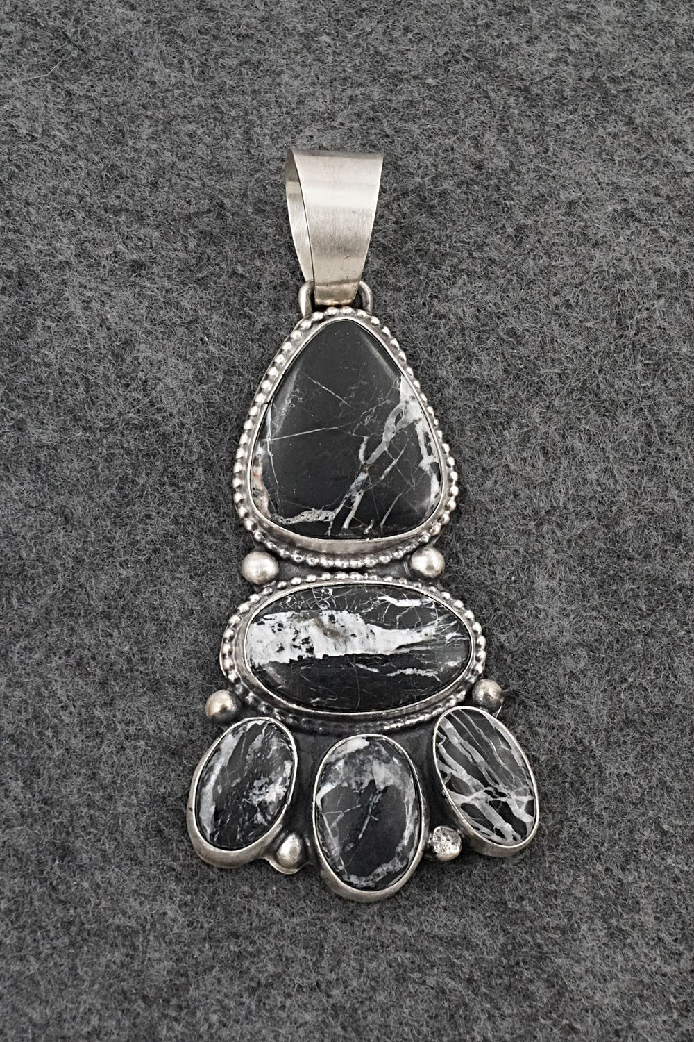White Buffalo & Sterling Silver Pendant - Bobby Johnson