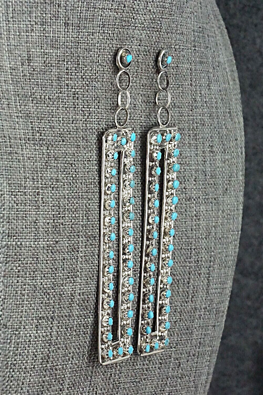 Turquoise & Sterling Silver Earrings - Joanne Cheama