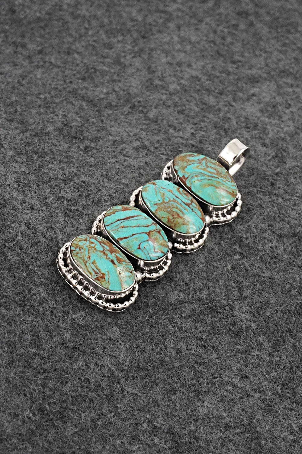 Turquoise & Sterling Silver Pendant - Marie Bahe
