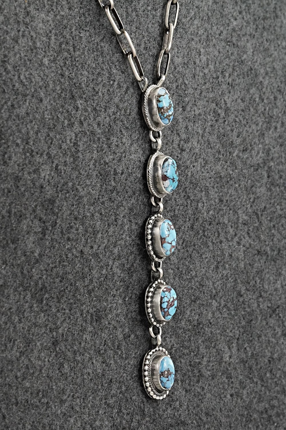 Turquoise & Sterling Silver Necklace - Bobby Johnson