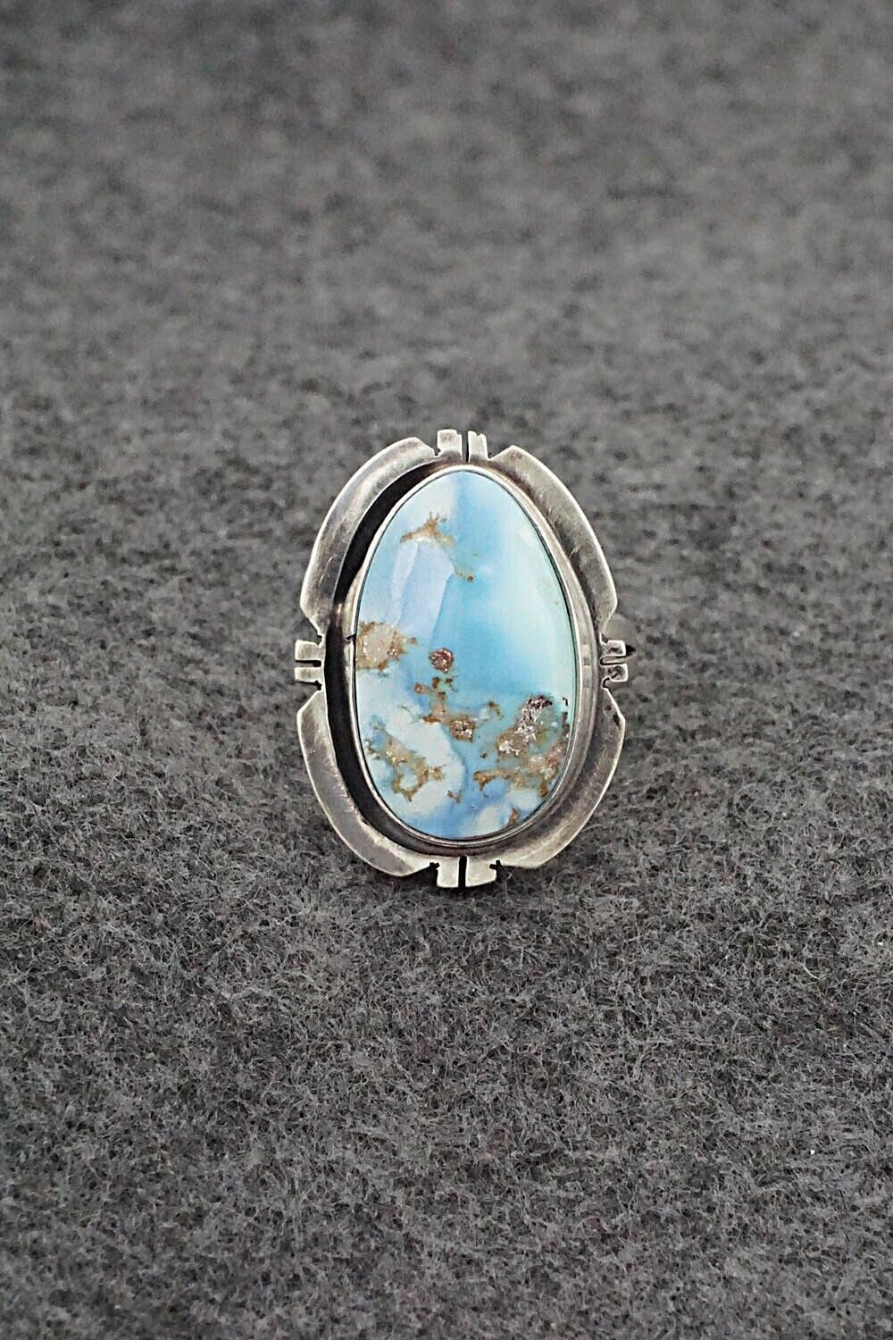 Turquoise & Sterling Silver Ring - Randy Billy - Size 7