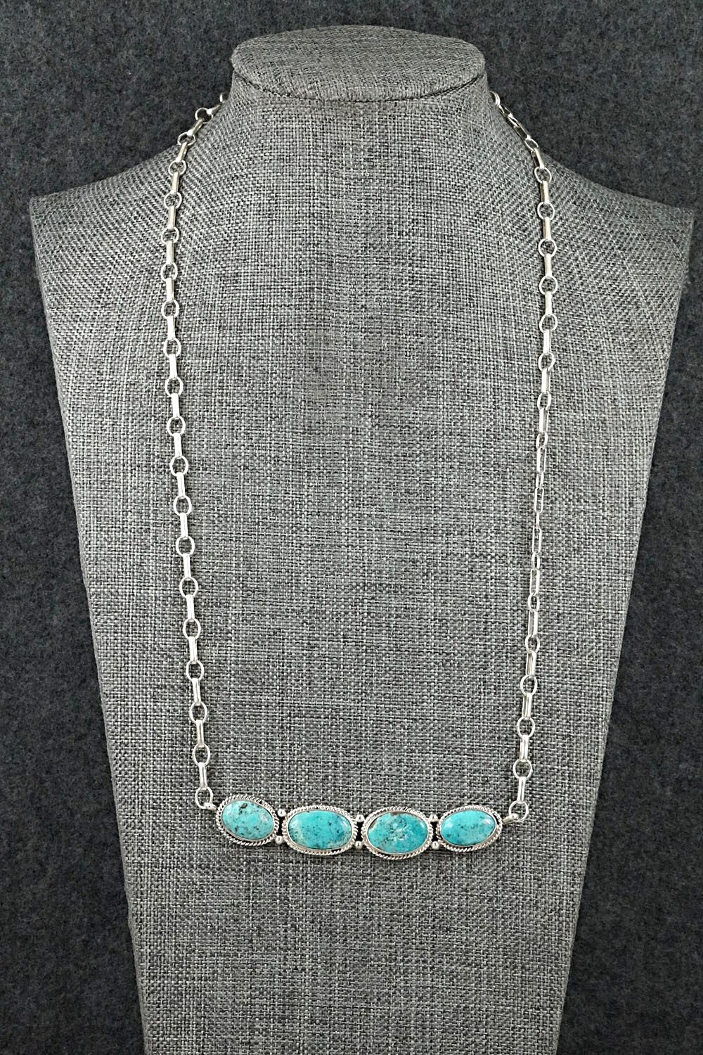 Turquoise & Sterling Silver Necklace - Rena Begay