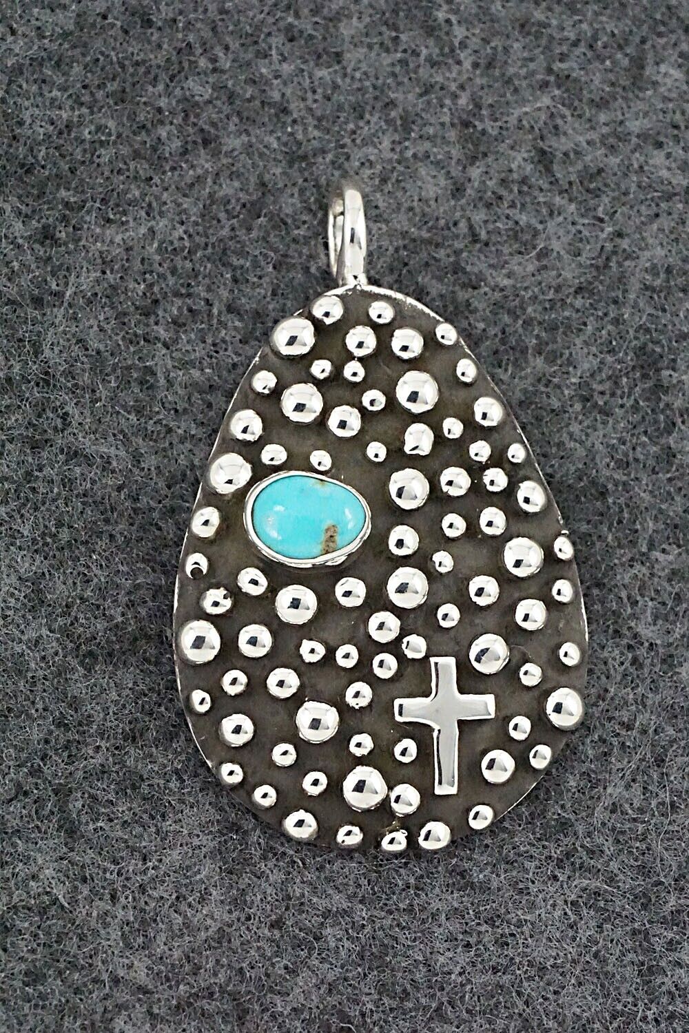 Turquoise & Sterling Silver Pendant - Akee Douglas