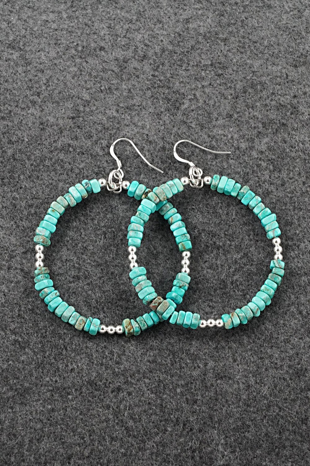 Turquoise & Sterling Silver Earrings - Doreen Jake