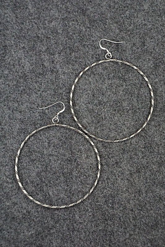 Sterling Silver Hoop Earrings - Katrina Tsosie