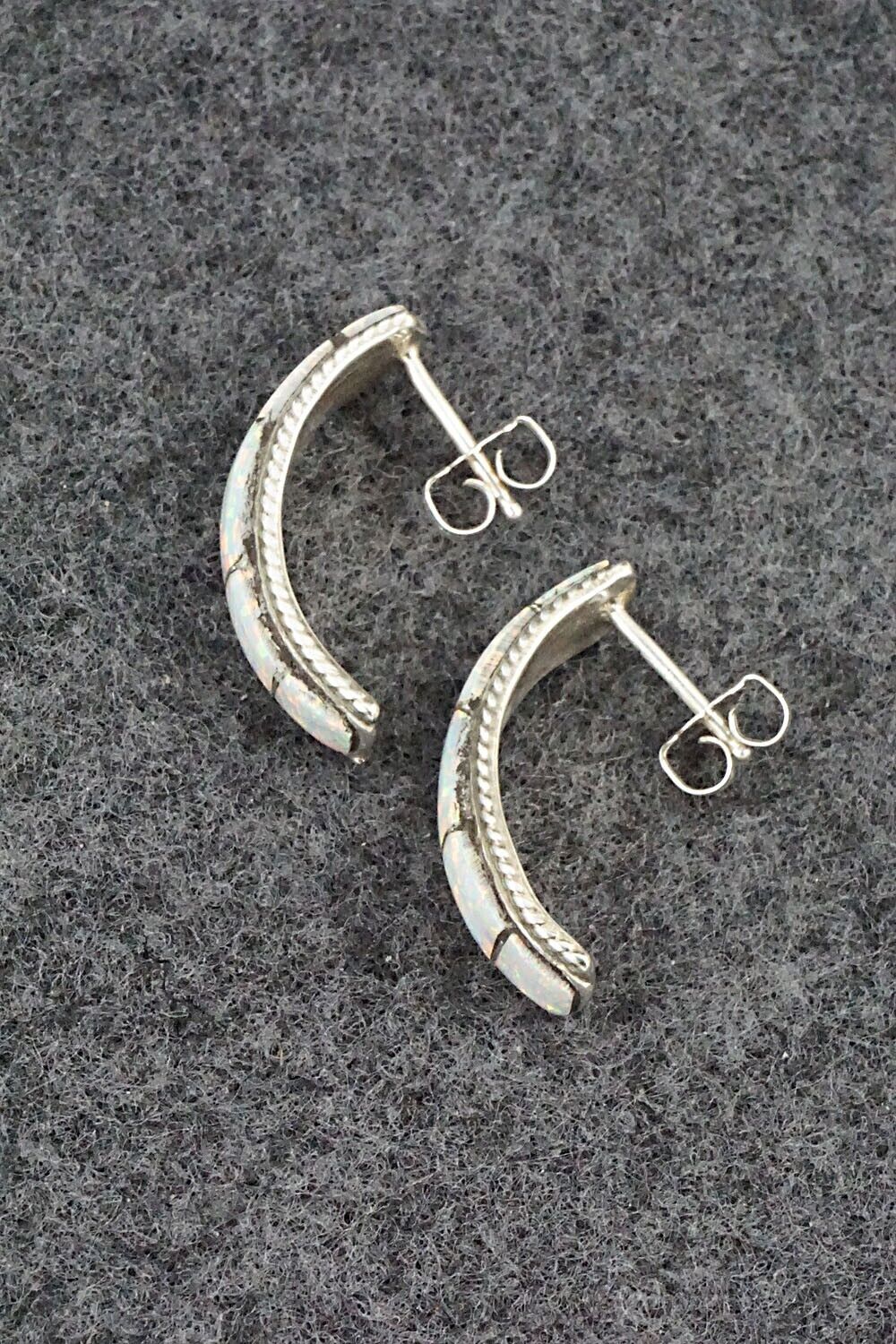 Opalite & Sterling Silver Earrings - Zenia Kylestewa