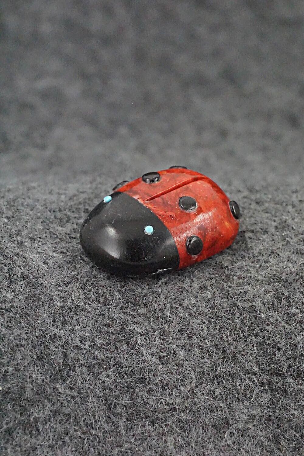 Ladybug Zuni Fetish Carving - Reynold Lunasee