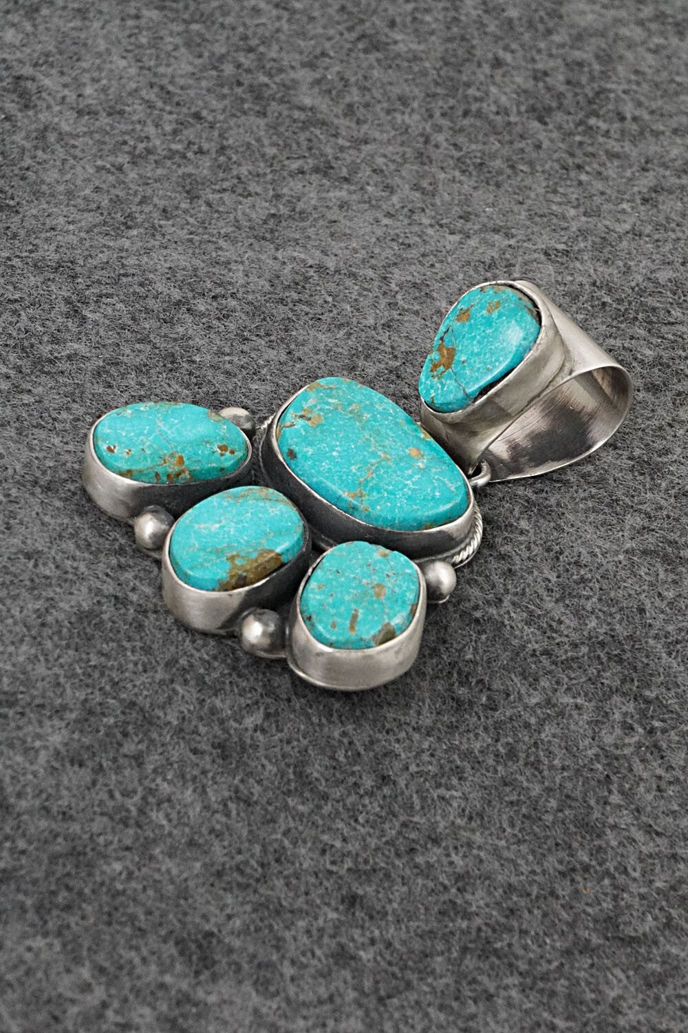 Turquoise & Sterling Silver Pendant - Kathleen Livingston