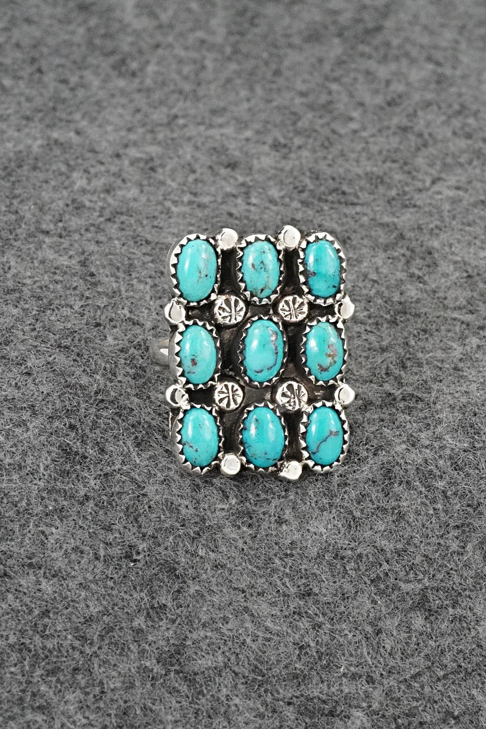 Turquoise & Sterling Silver Ring - Priscilla Reeder - Size 7
