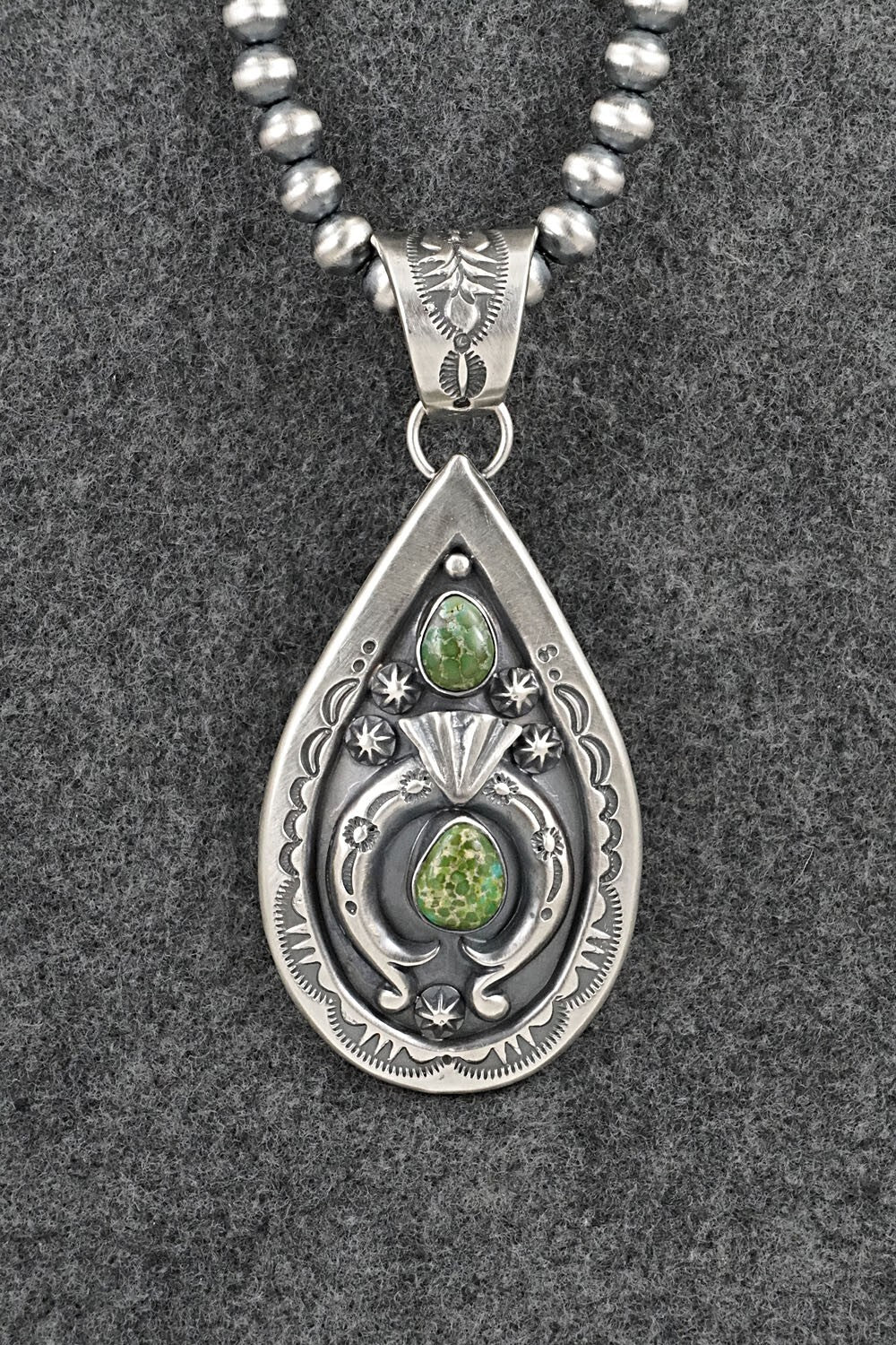 Turquoise & Sterling Silver Necklace - Verley Betone