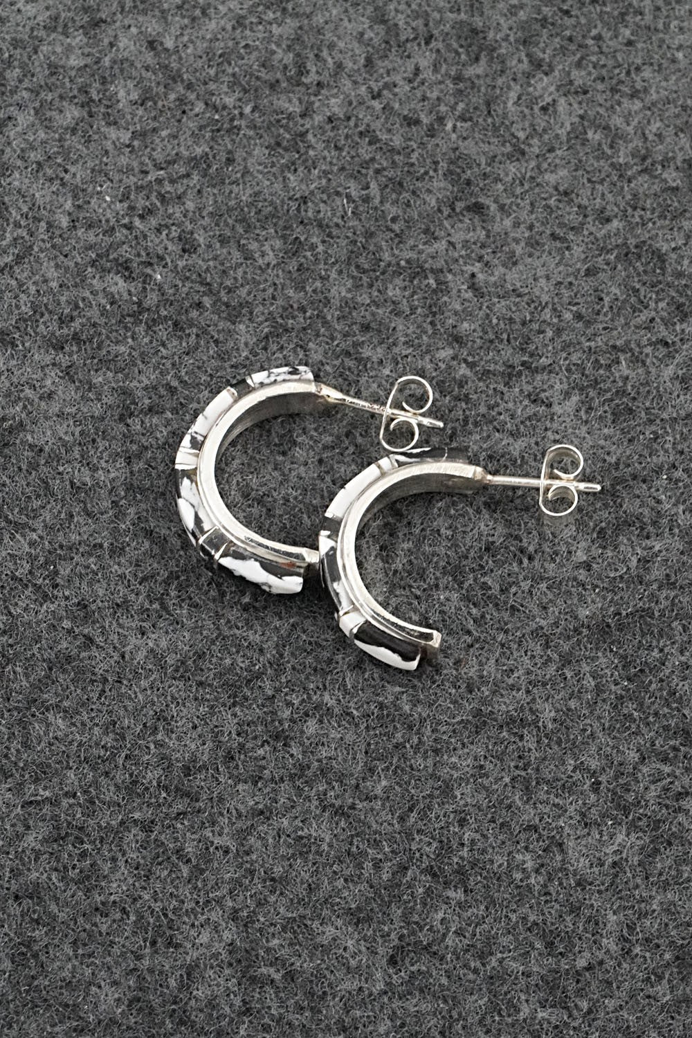 White Buffalo & Sterling Silver Earrings - Terrance Panteah