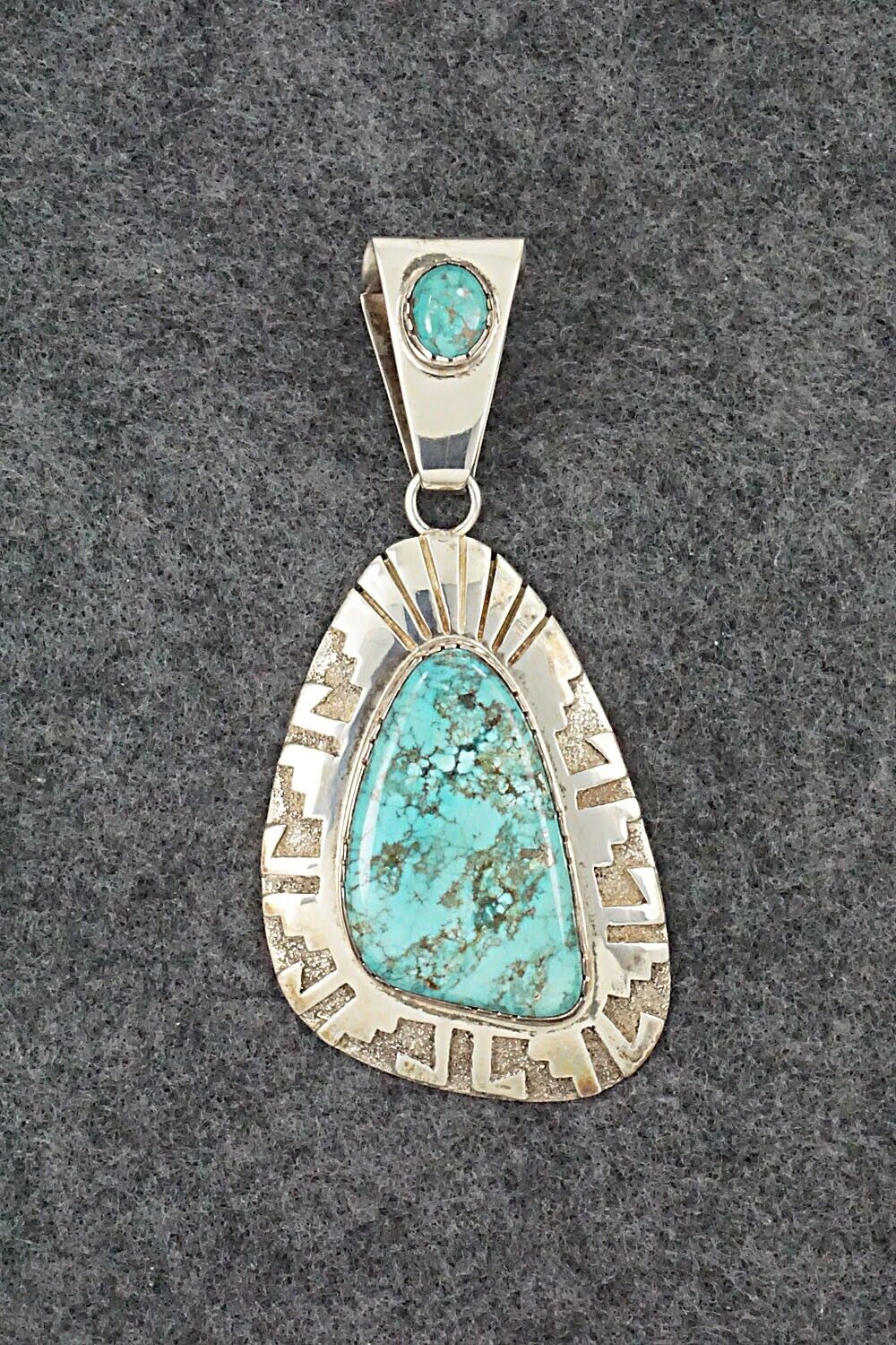 Turquoise and Sterling Silver Pendant - Oliver Smith