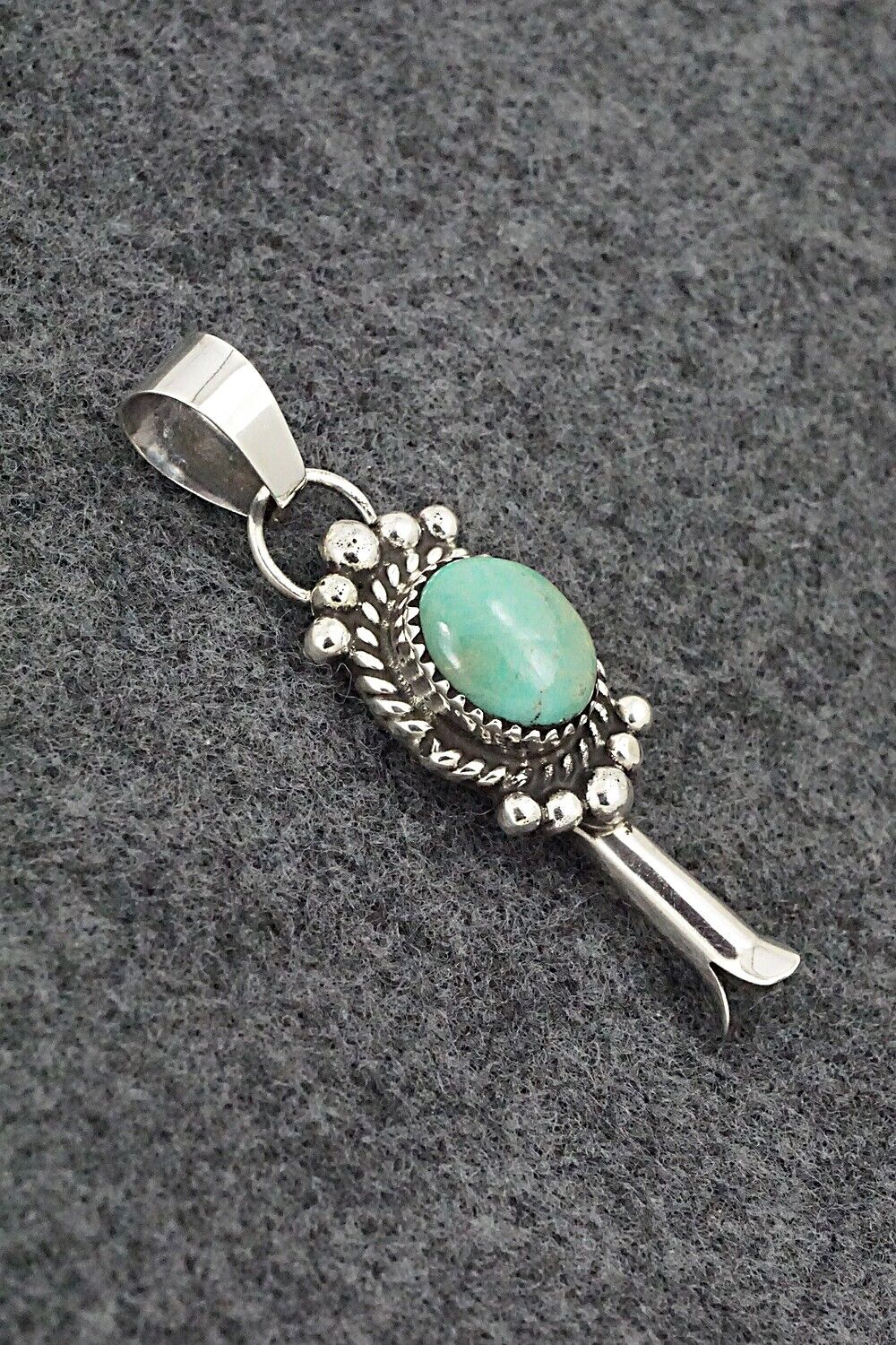Turquoise and Sterling Silver Pendant - Vernon Johnson
