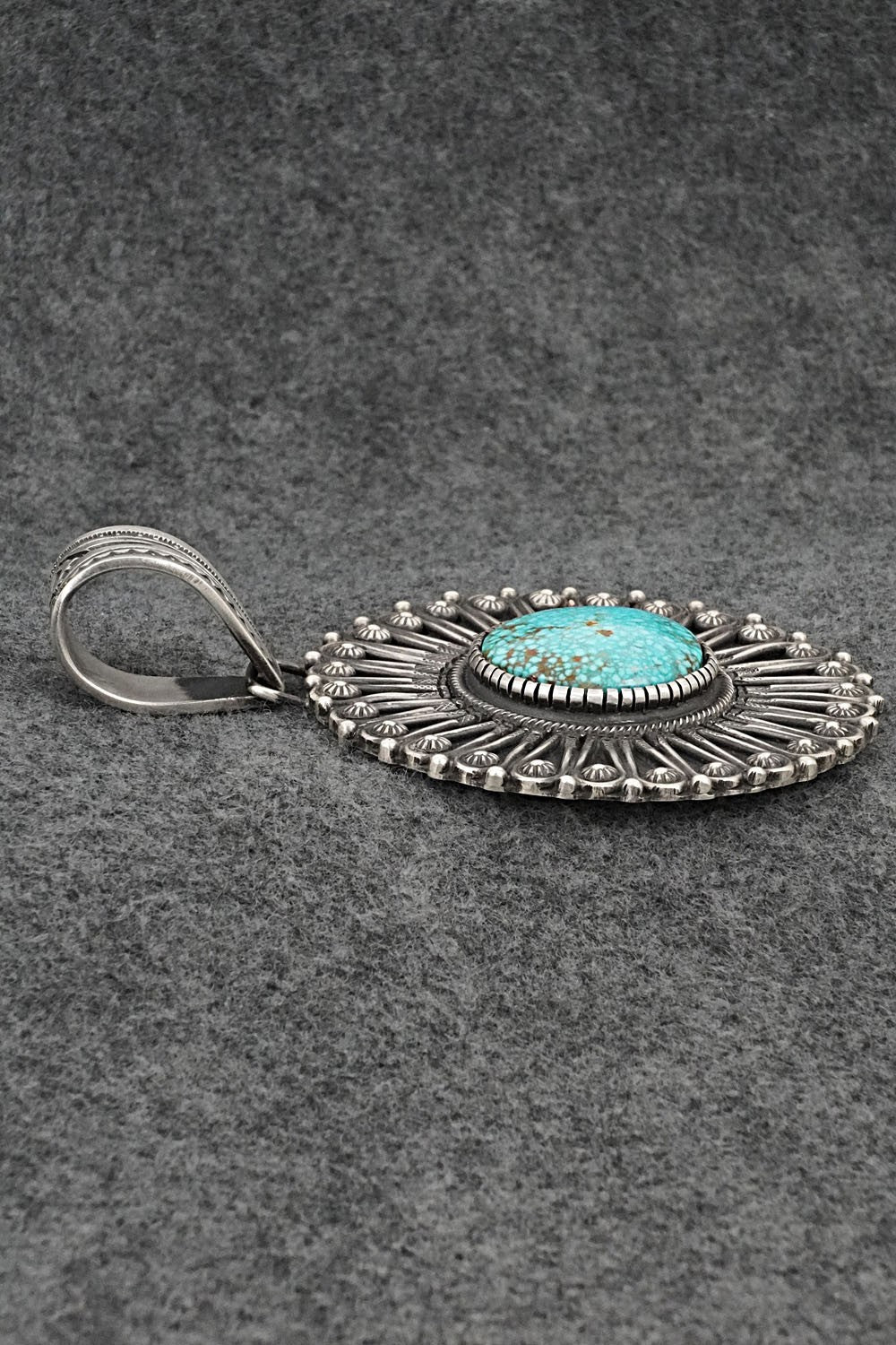 Turquoise & Sterling Silver Pendant - Calvin Martinez