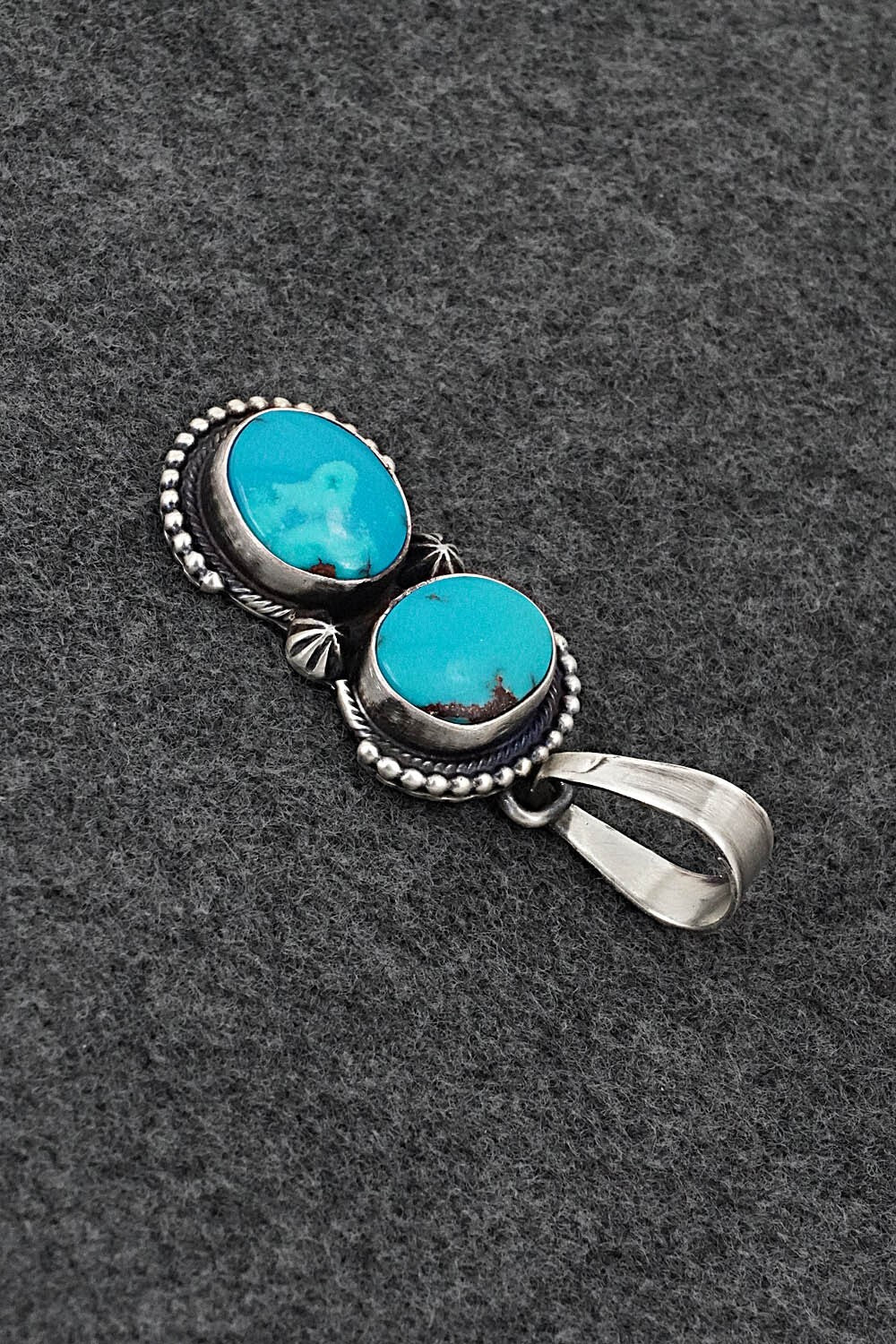 Turquoise & Sterling Silver Pendant - Darrin Livingston