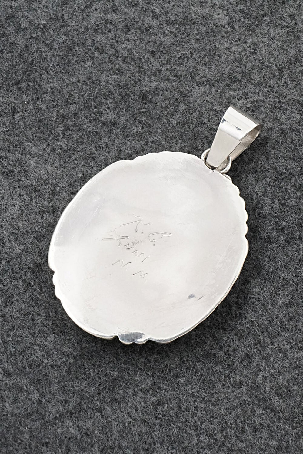 Turquoise & Sterling Silver Pendant - Kenny Calavaza