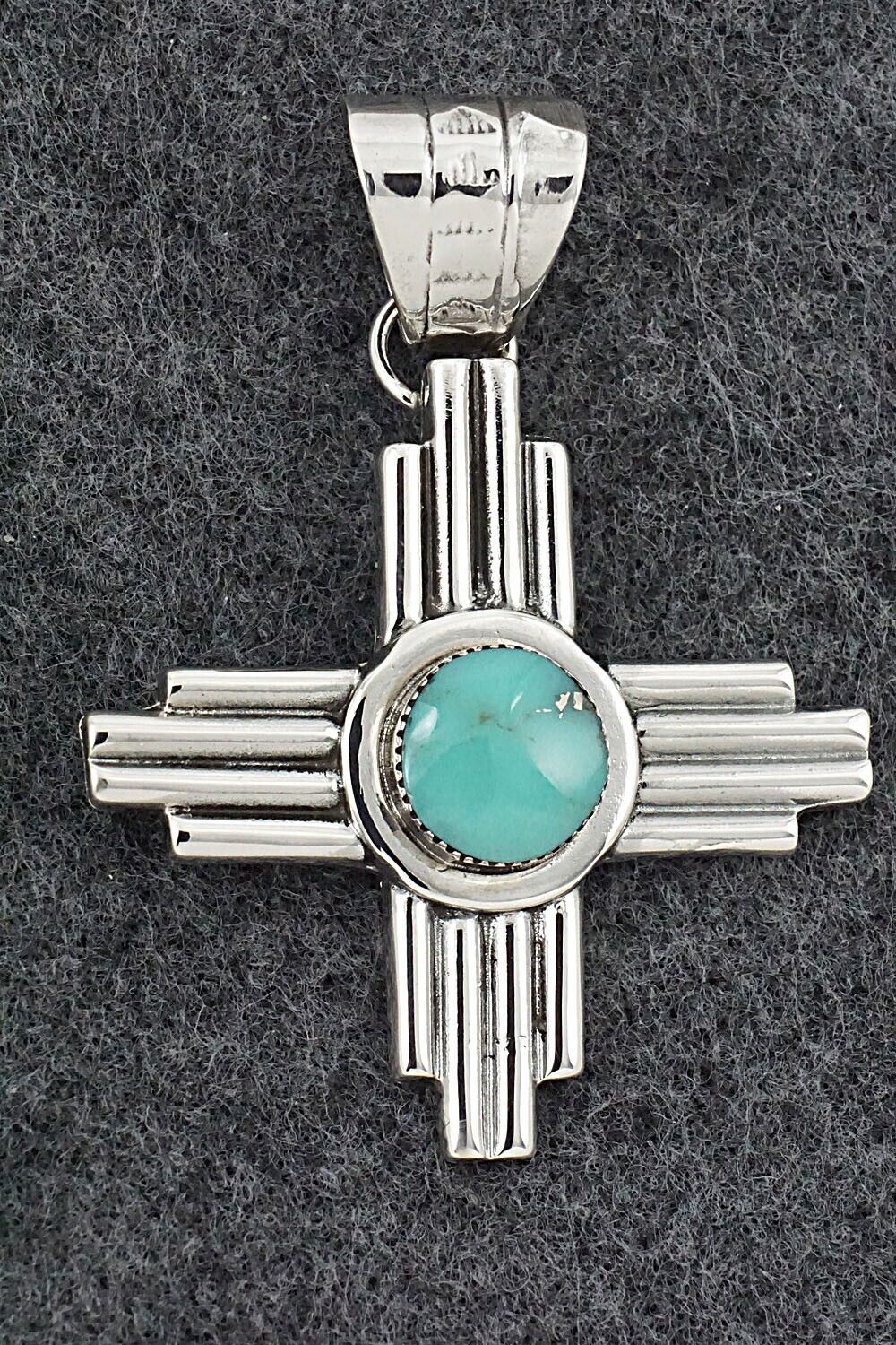 Turquoise & Sterling Silver Pendant - Ryntanna Yazzie