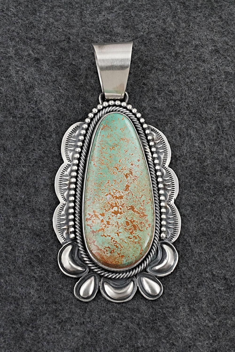 Turquoise & Sterling Silver Pendant - Paul Livingston