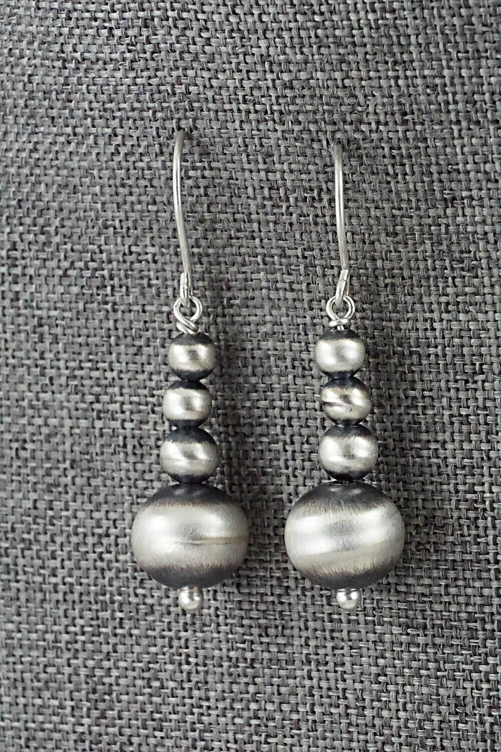 Sterling Silver Navajo Pearl Earrings - Dorinda Mariano