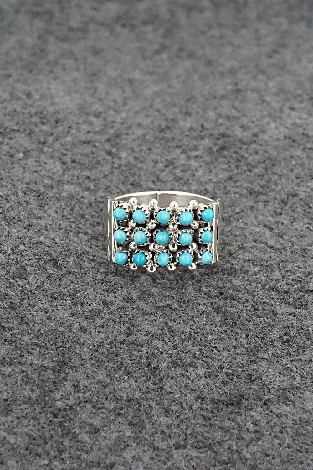 Turquoise & Sterling Silver Ring - Stephen Haloo - Size 8