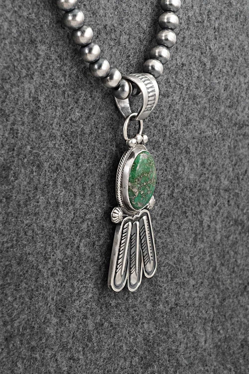 Turquoise & Sterling Silver Necklace - Verley Betone