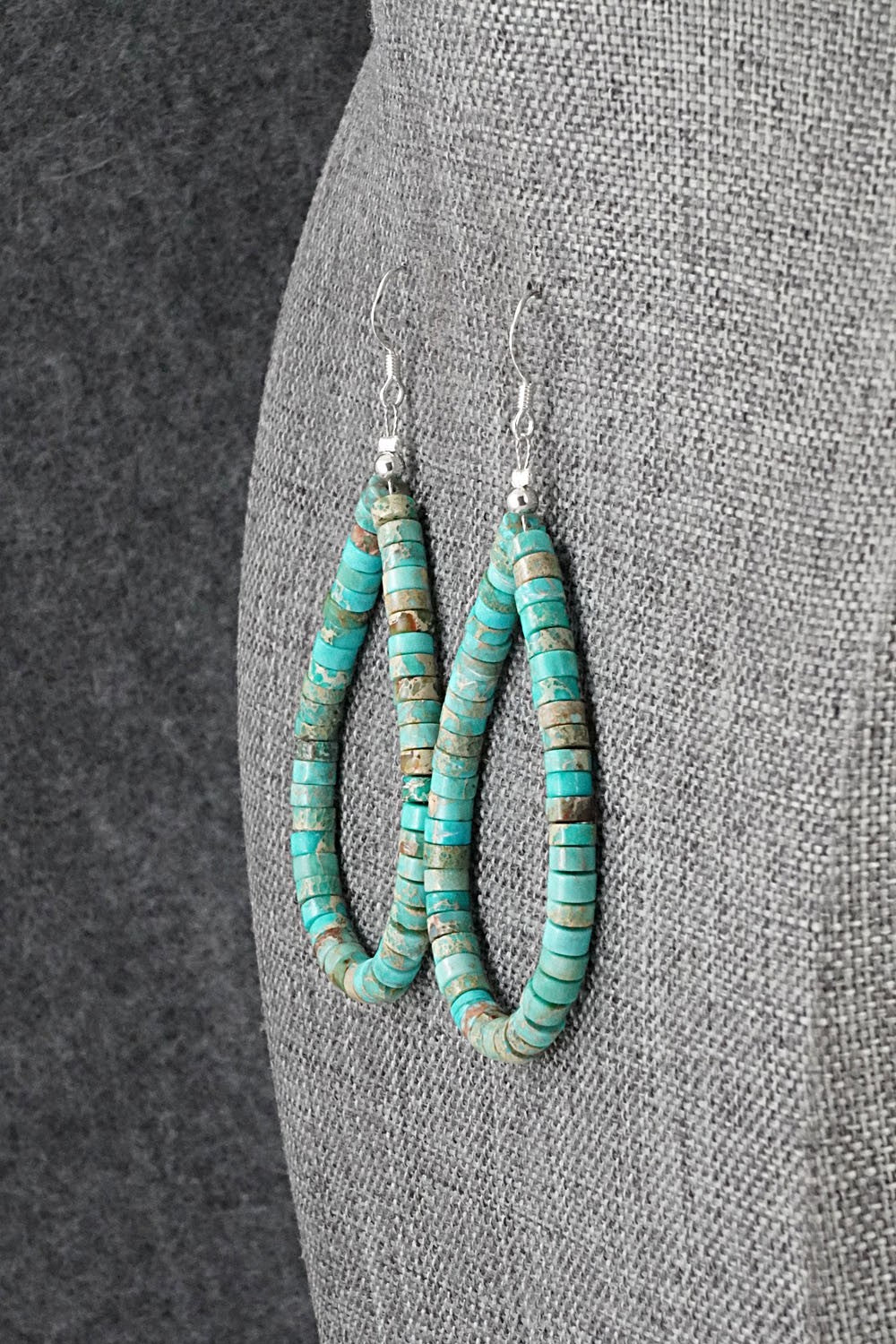 Turquoise & Sterling Silver Earrings - Doreen Jake