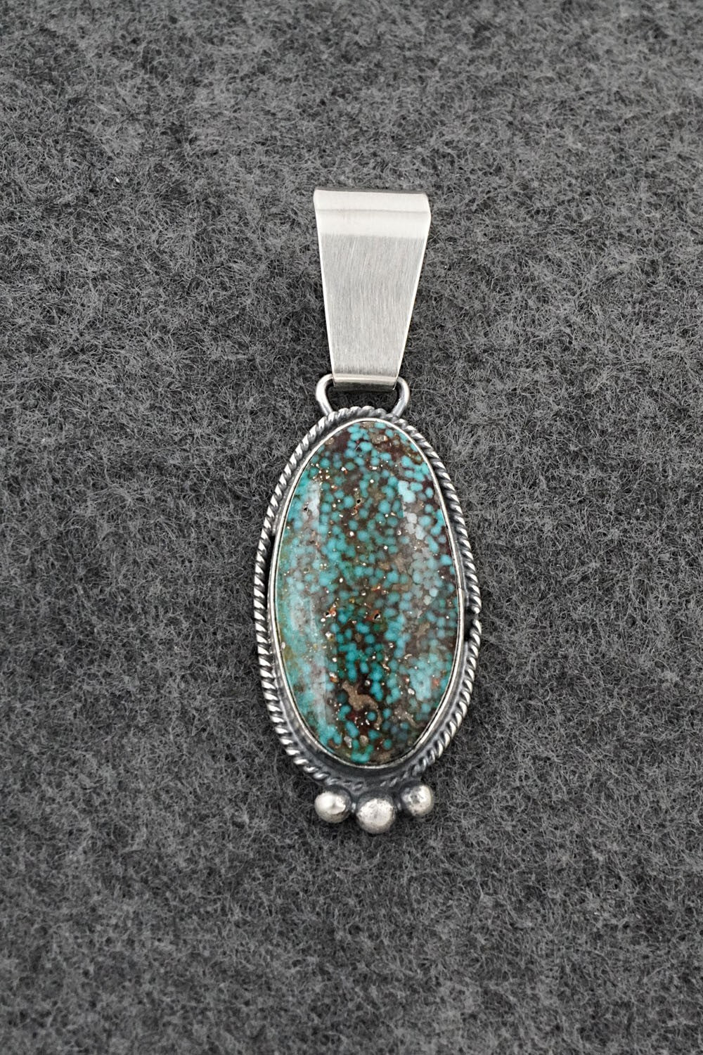 Turquoise & Sterling Silver Pendant - Rena Begay