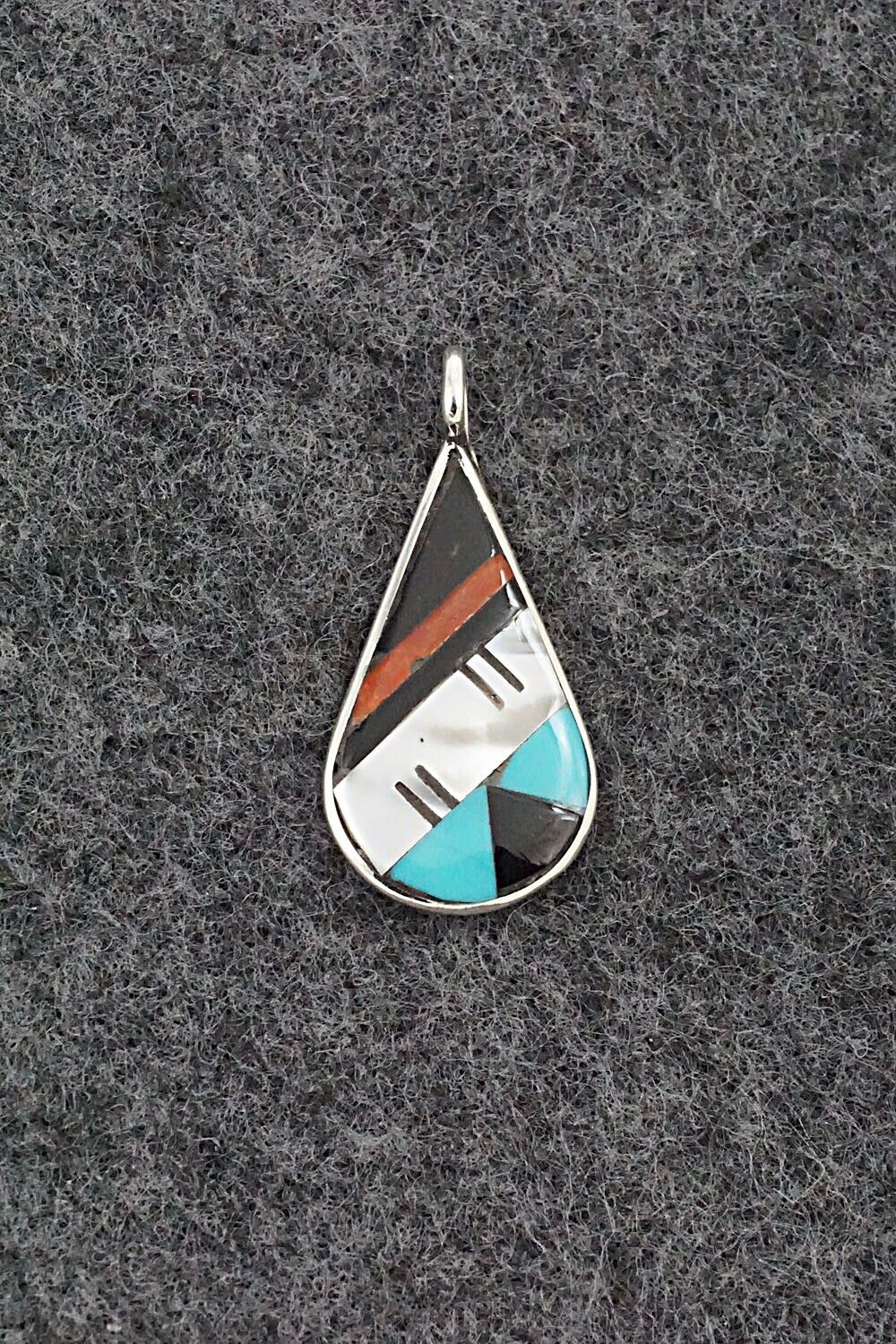Multi Stone & Sterling Silver Pendant - Rhianna Kallestewa
