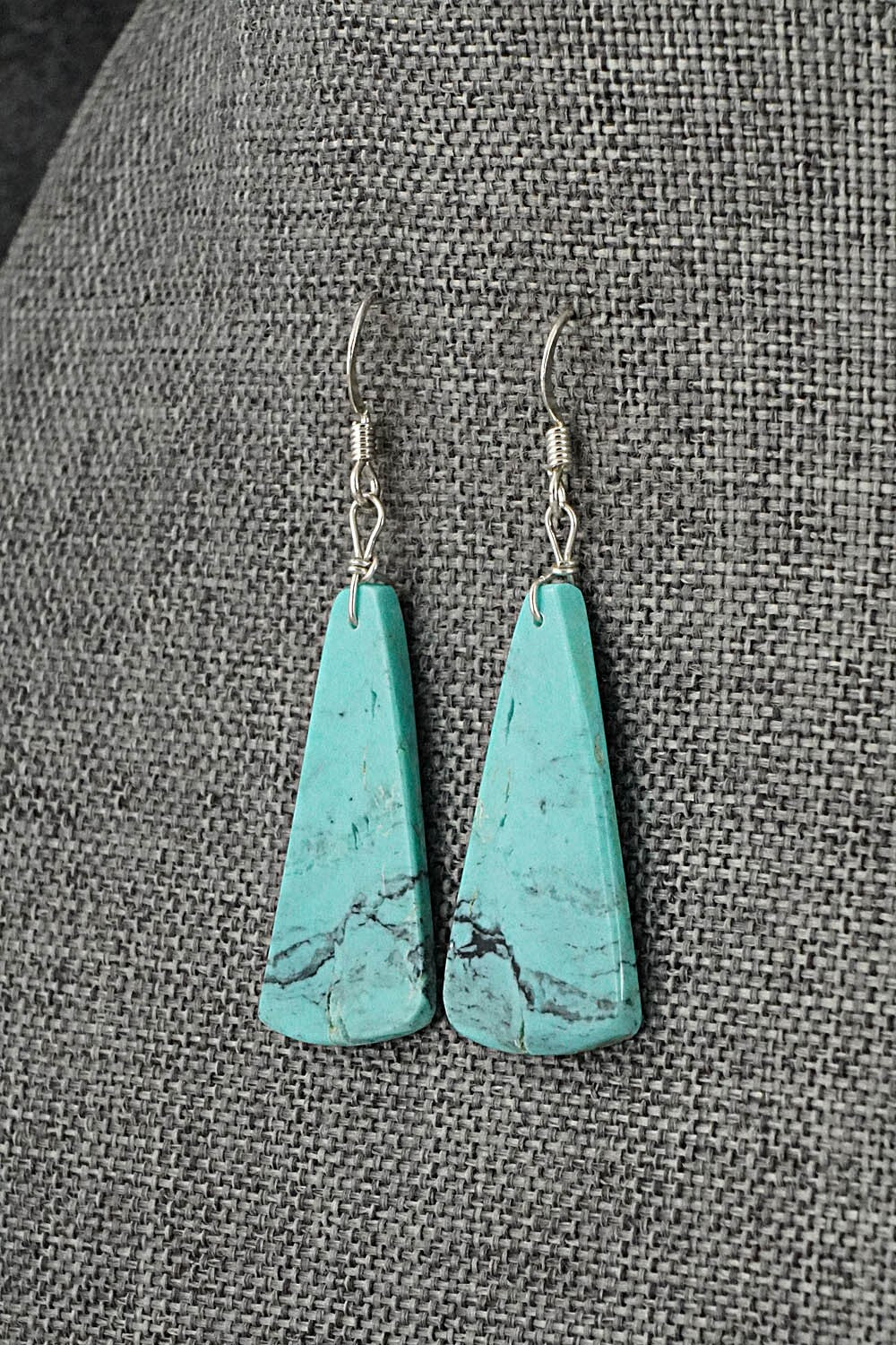 Turquoise & Sterling Silver Earrings - Joe Garcia