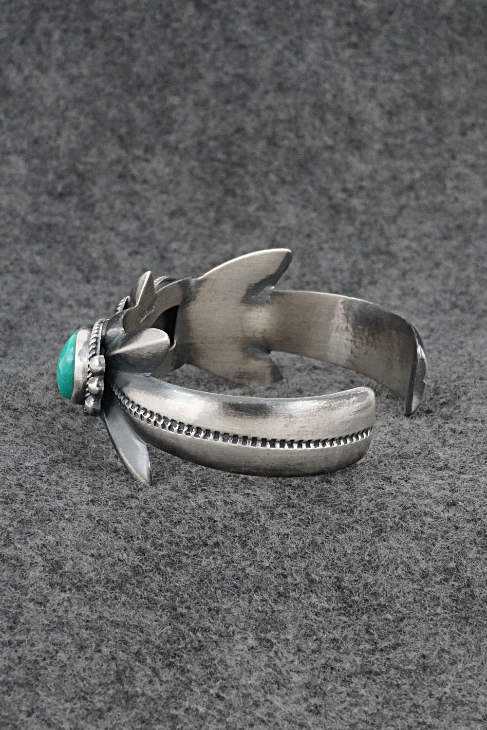 Turquoise & Sterling Silver Bracelet - Harrison Bitsue