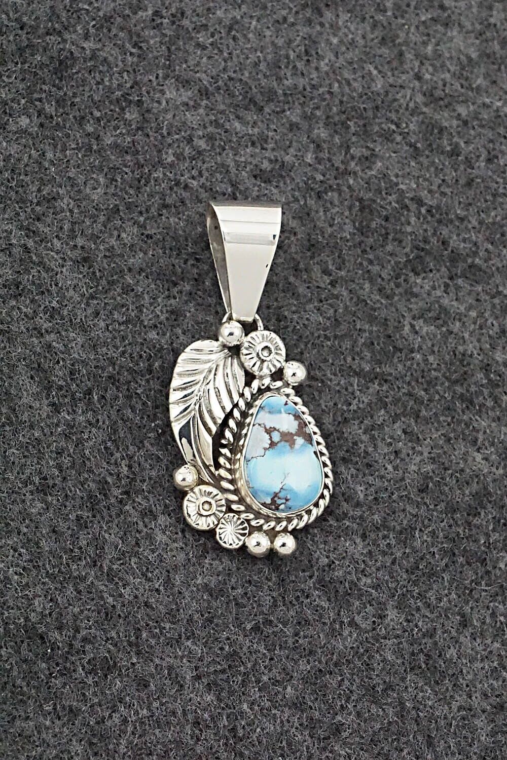 Turquoise & Sterling Silver Pendant - Lucinda Linkin