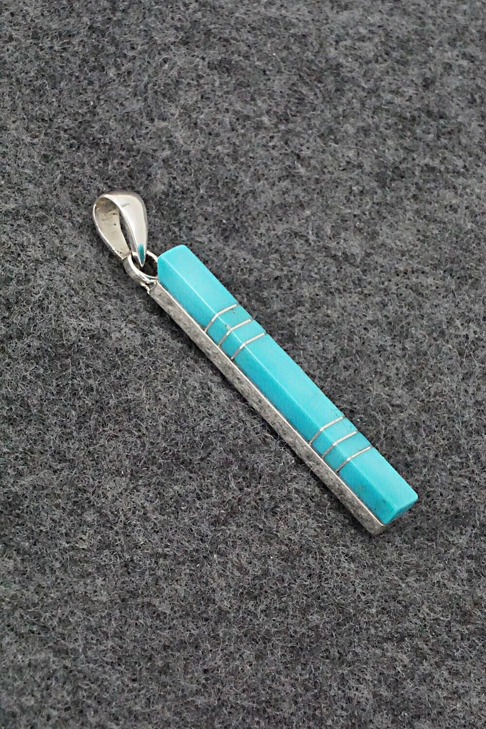 Turquoise & Sterling Silver Pendant - Maderral Kallestewa
