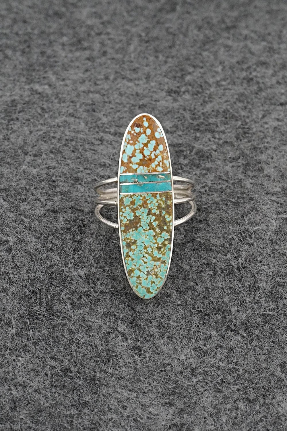Turquoise & Sterling Silver Ring - Harold Smith - Size 7