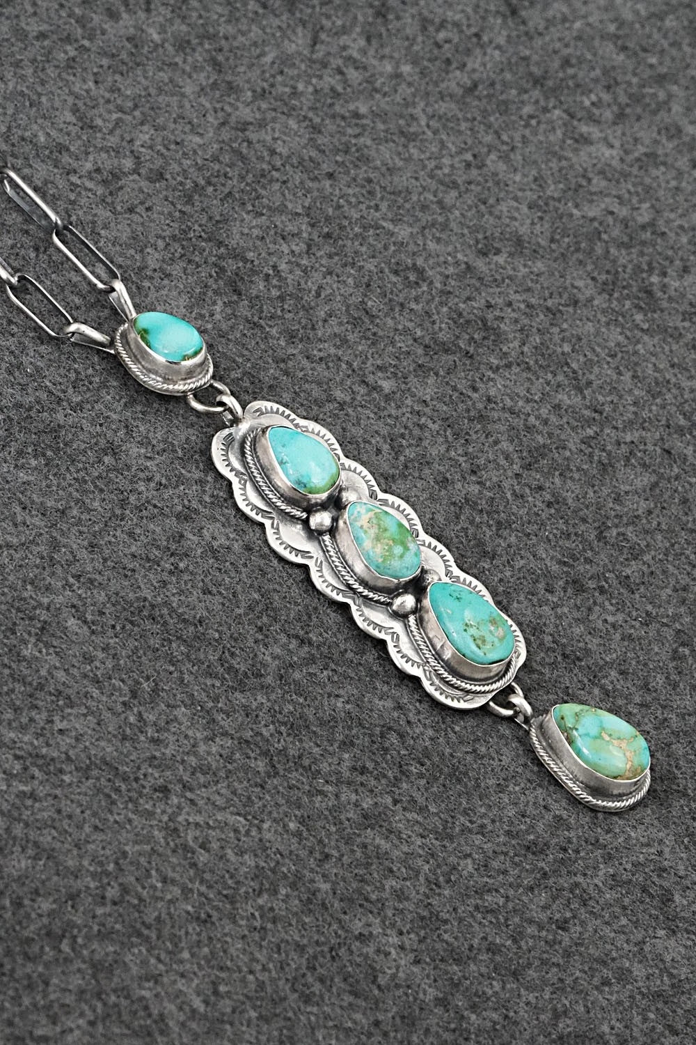 Turquoise & Sterling Silver Necklace - Bobby Johnson