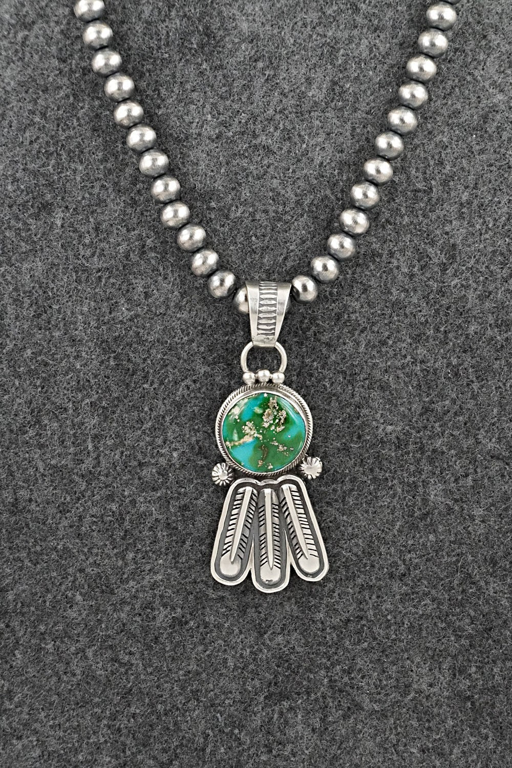 Turquoise & Sterling Silver Necklace - Verley Betone