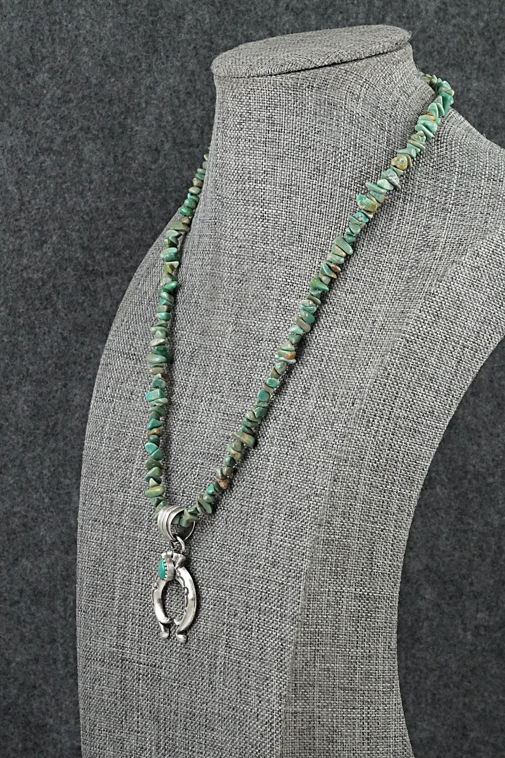 Turquoise & Sterling Silver Necklace 18" - Louise Joe