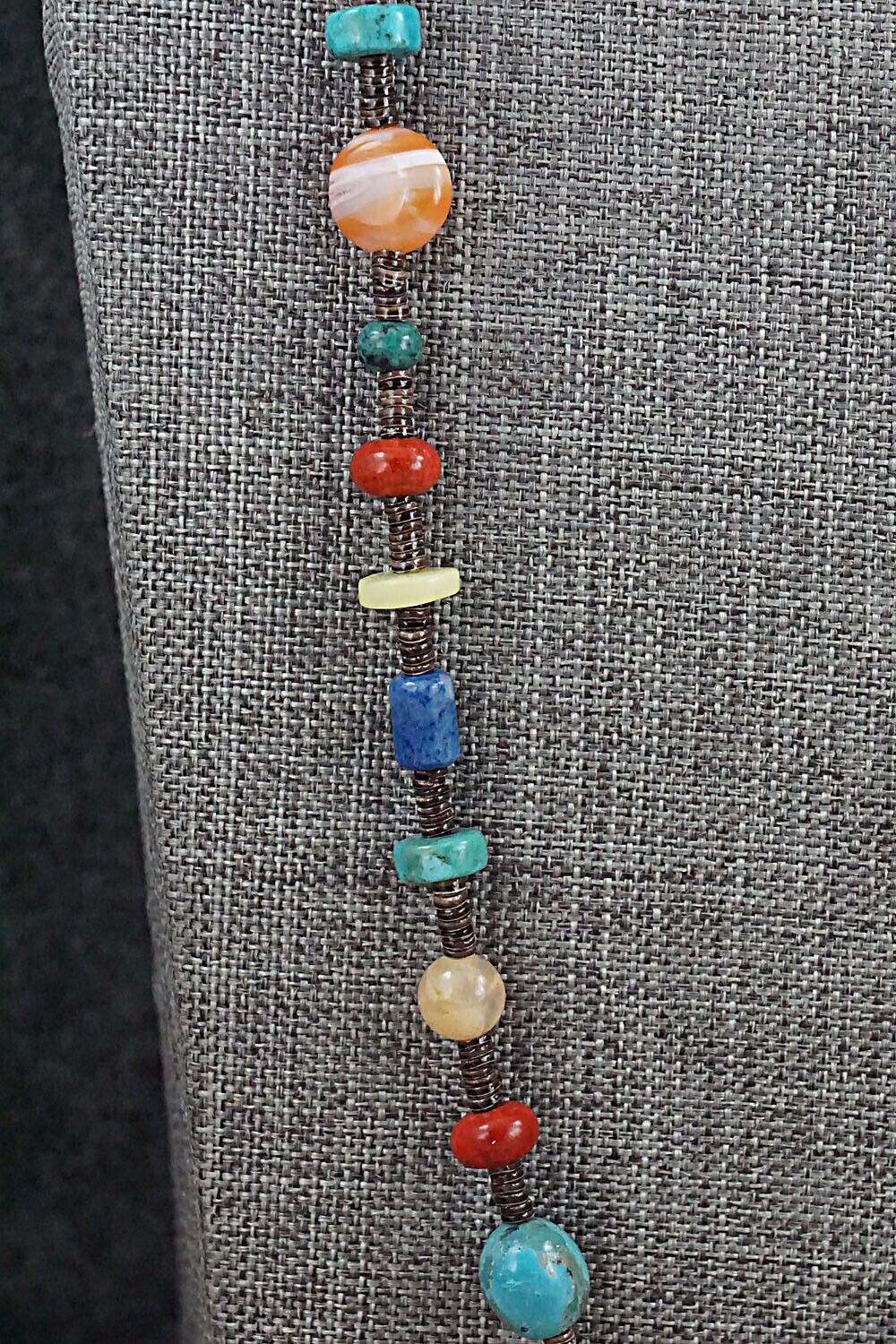 Multi-Stone and Sterling Silver Necklace - Helen Tsosie