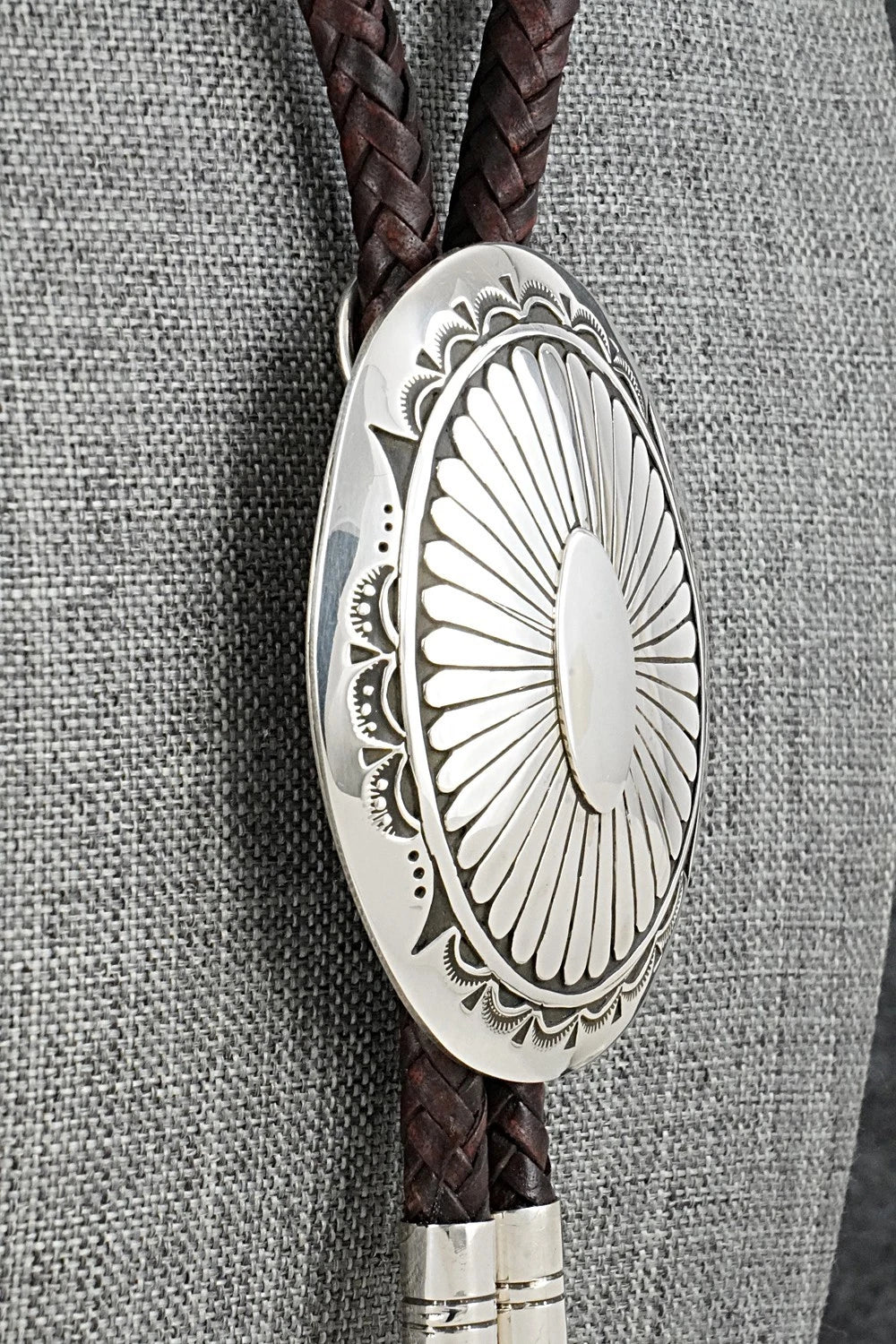 Turquoise & Sterling Silver Bolo Tie and Buckle - Charlie John
