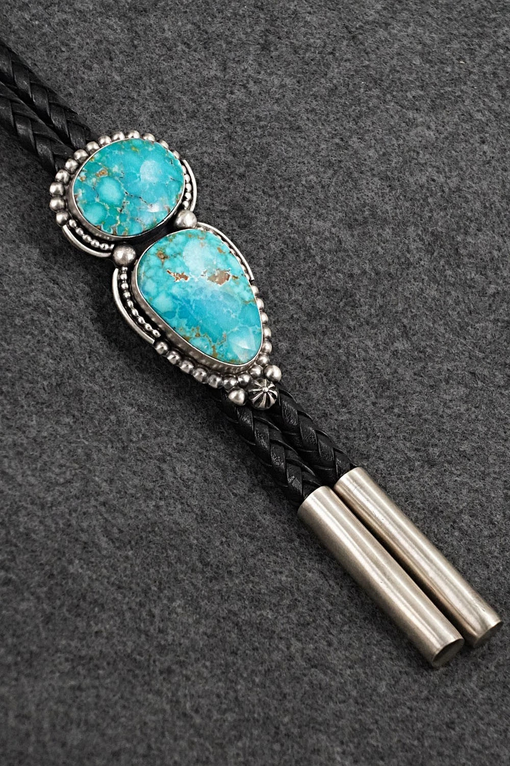 Turquoise & Sterling Silver Bolo Tie - Darrin Livingston