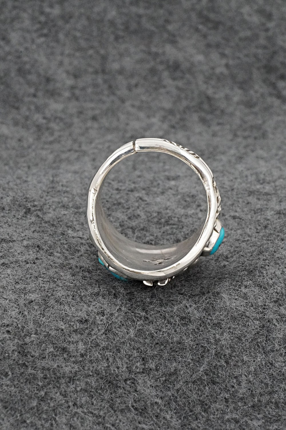 Turquoise & Sterling Silver Ring - Melvin Jones - Size 11.5