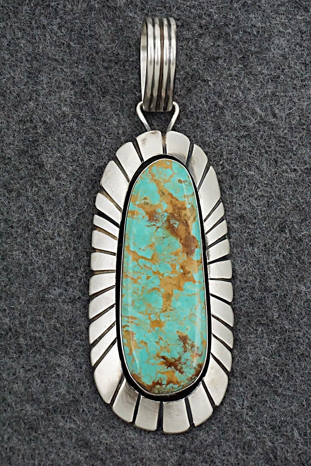 Turquoise & Sterling Silver Pendant - Jackson Hoskie