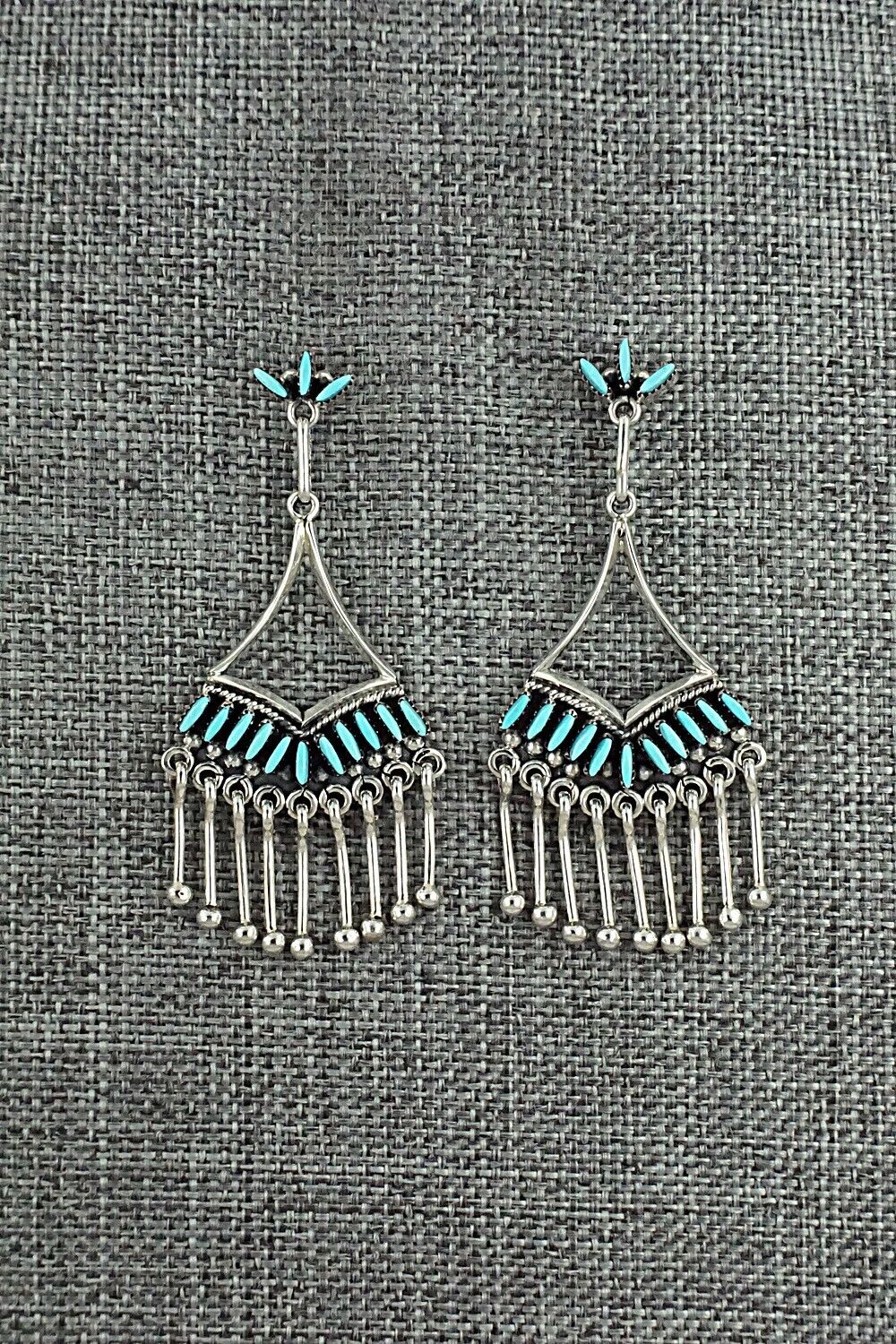 Turquoise & Sterling Silver Earrings - Mildred Ukestine