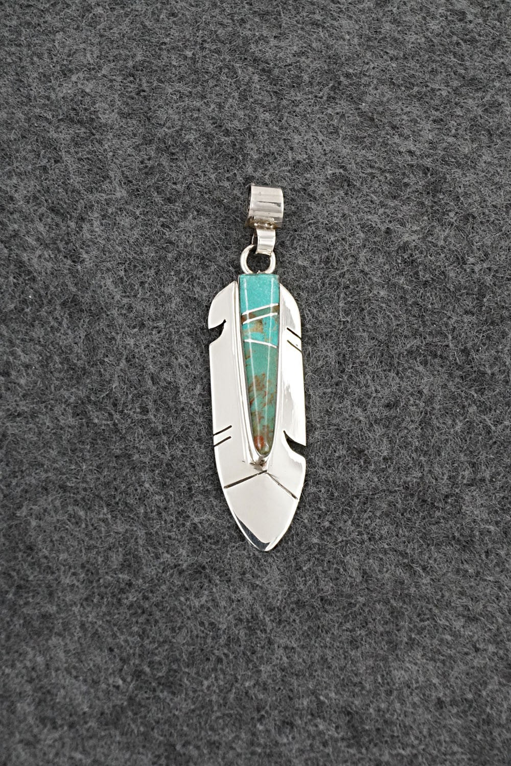 Turquoise & Sterling Silver Pendant - Marilyn Yazzie