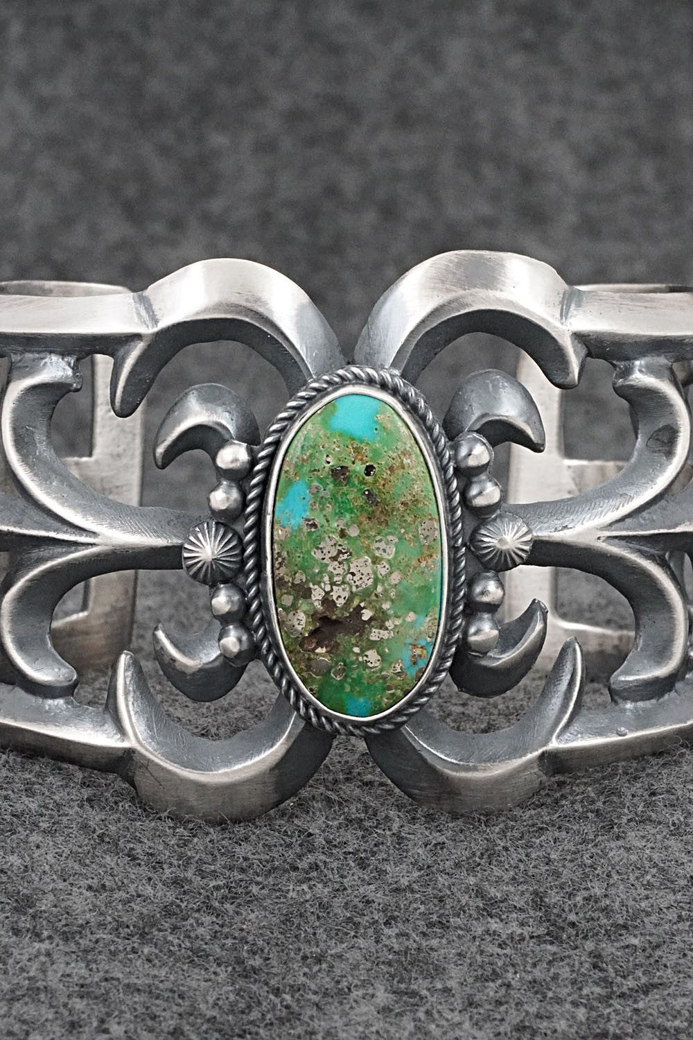 Turquoise & Sterling Silver Bracelet - Harrison Bitsue