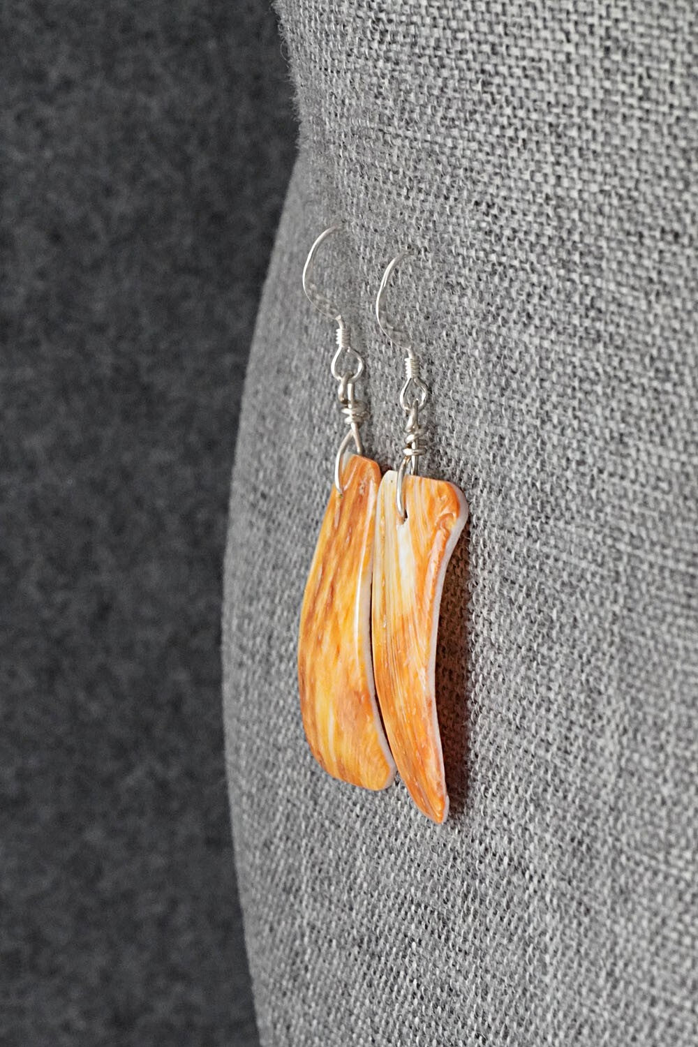 Spiny Oyster & Sterling Silver Earrings - Louise Joe