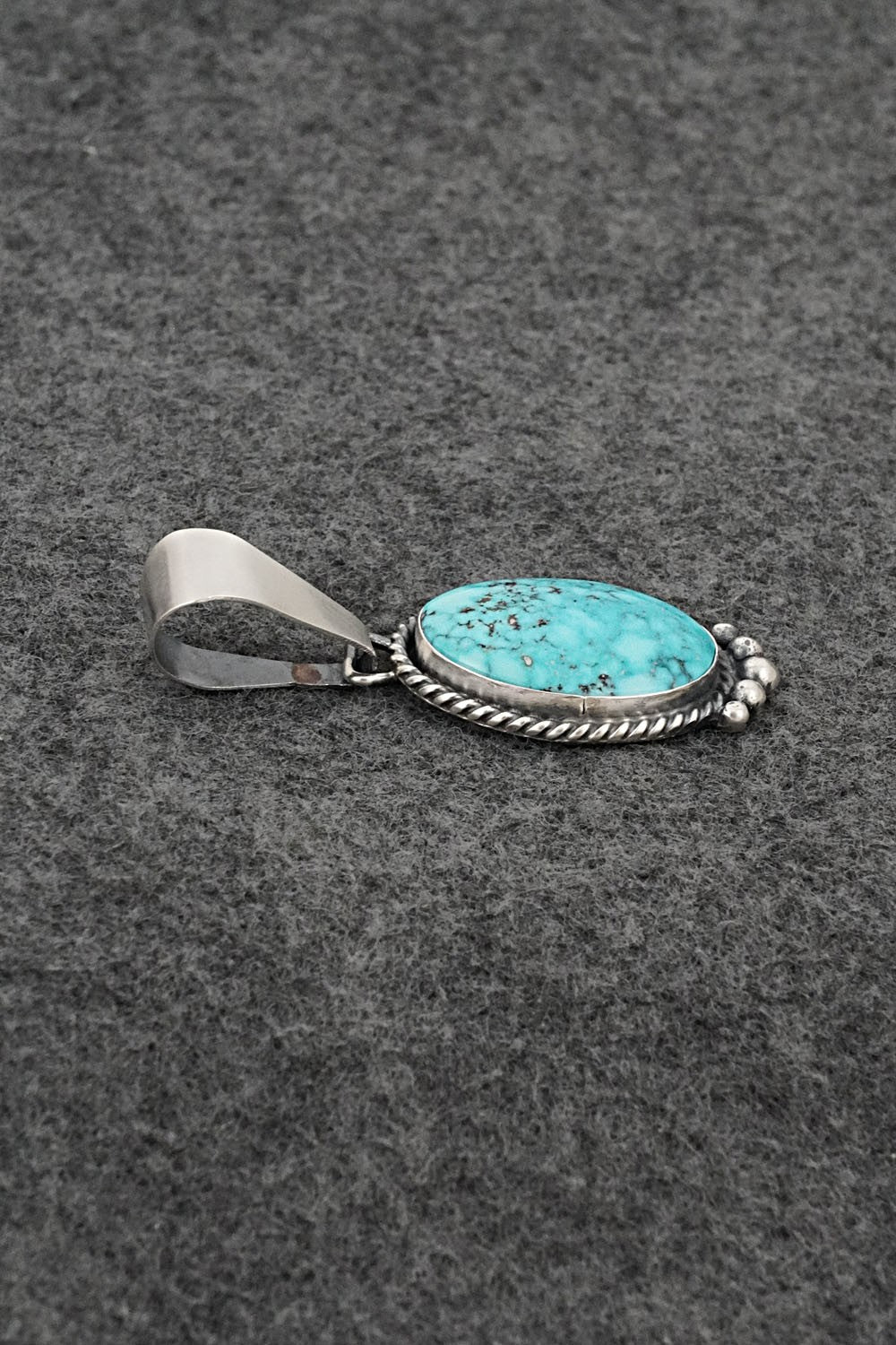 Turquoise & Sterling Silver Pendant - Rena Begay