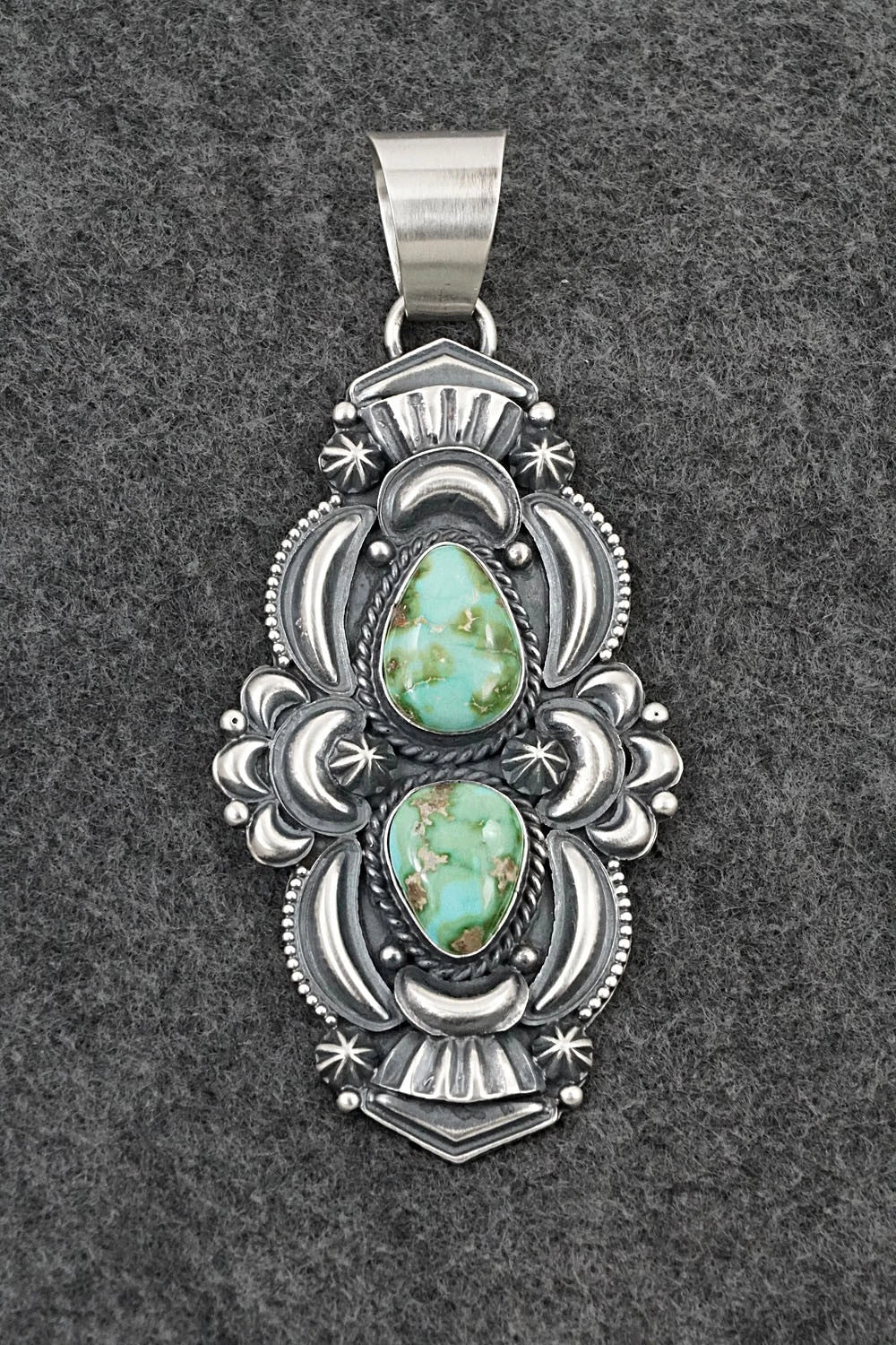 Turquoise and Sterling Silver Pendant - Derrick Gordon
