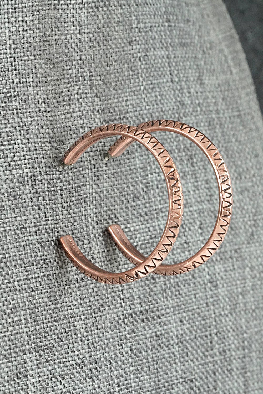 Copper Hoop Earrings - Elaine Tahe